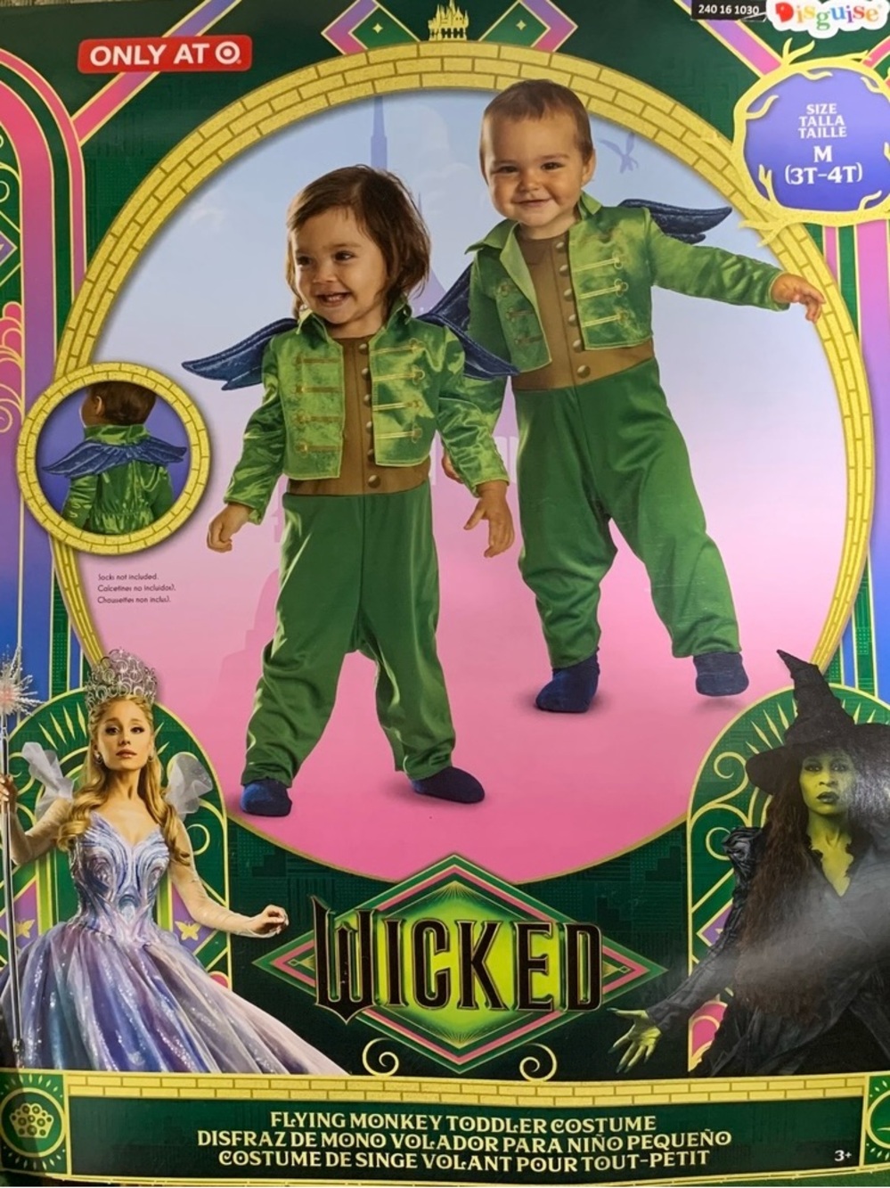 New Wicked Flying Monkey Toddler 3T/4T Costume